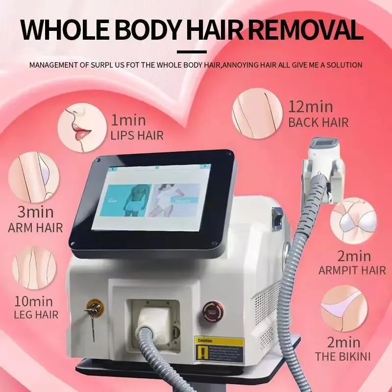 

2023 NEW 1200W Handle Professional Permanent 3wavelength 755 808 1064nm Diode Laser Hair Removal Machine With Ice Platinum CE