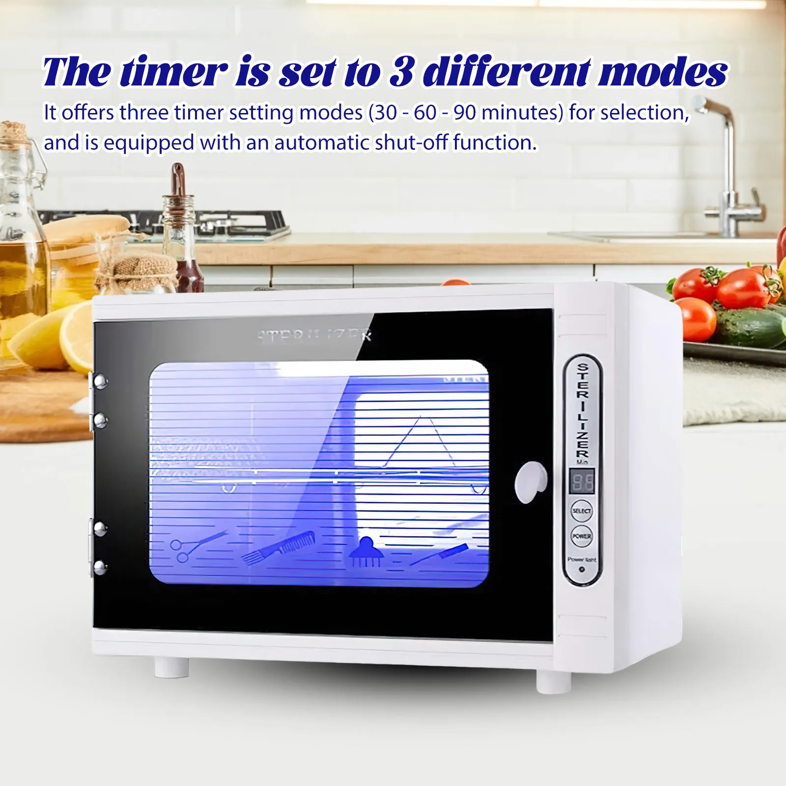 Armoire de désinfection beauté, coiffure, outils d'art des ongles armoire de désinfection UV à trois Modes armoire de désinfection commerciale