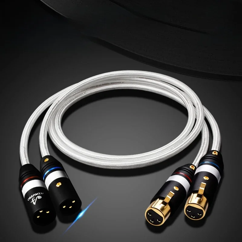 ATAUDIO Hi-end XLR Audio Cable Supreme Reference 7N OCC Silver Mixed HiFi 2XLR Balanced Cable for Microphone Mixer Amplifier — zdjęcie produktu 6