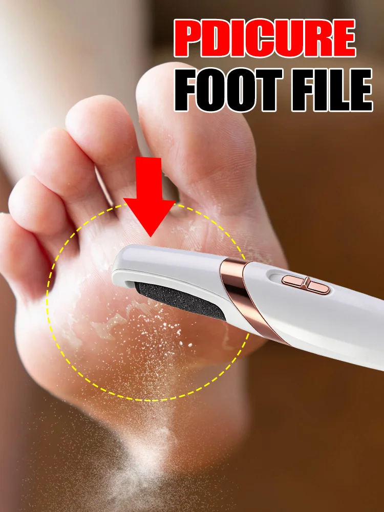 

【NEW UPGRADE】USB charging electric foot grinder with dual grinding heads - 2 speed-adjustment options 300 mAh battery