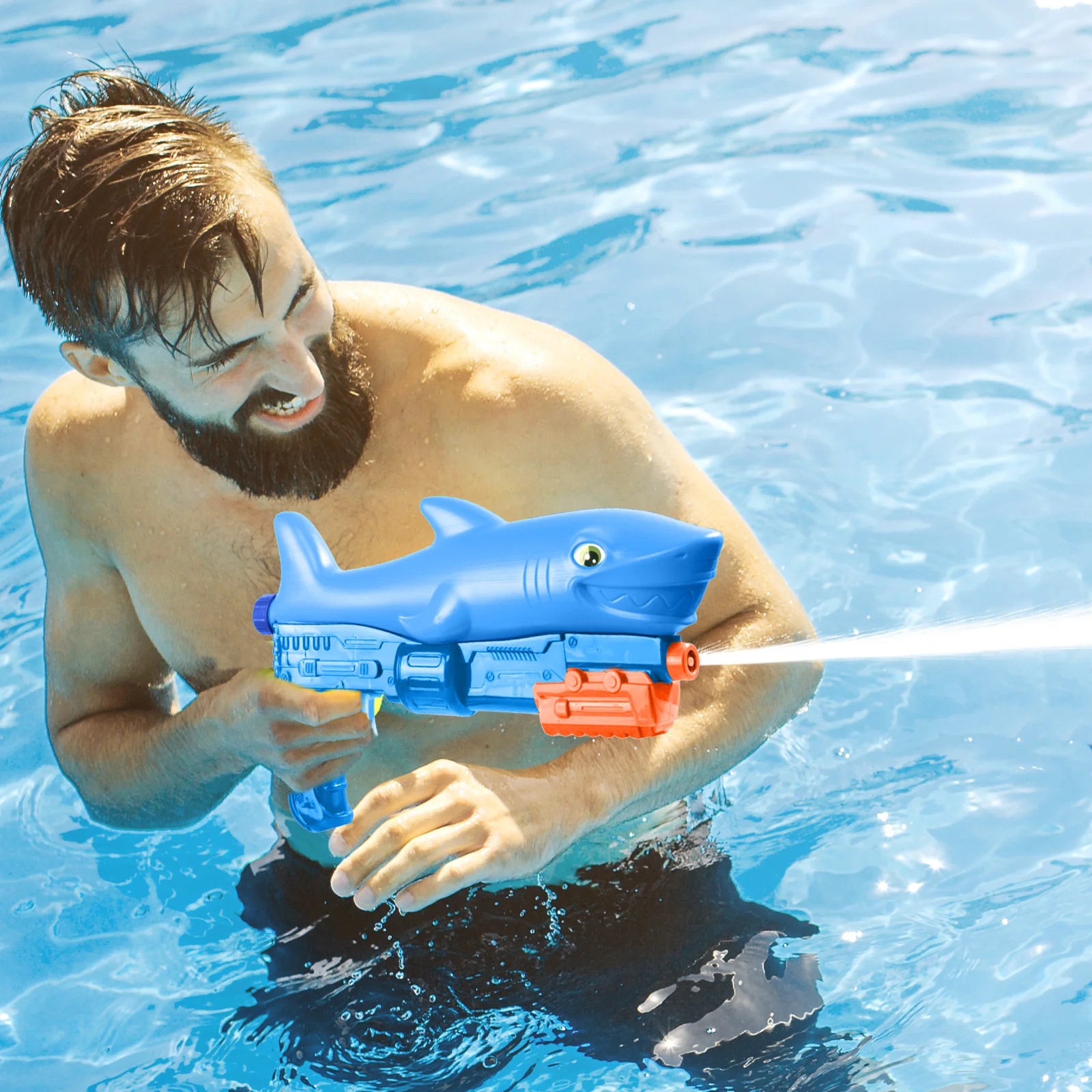 1PC Shark Water Play Gun Realistic Shape Smooth Water Spray Essential for Summer Pool, Beach Play A Cool Play Item