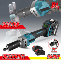 35000RPM Brushless Die Grinder 6mm 2000W Electric Cordless Variable Speed Rotary Tools For Makita 18v Battery