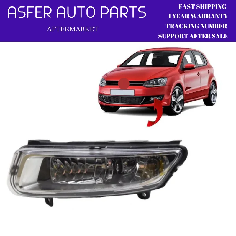 Fog Light Daylight For Vw Polo 2010-2014 Left Right With Bulb and Socket High Quality Fast Shipping Oem 6R0941062E 6R0941061E