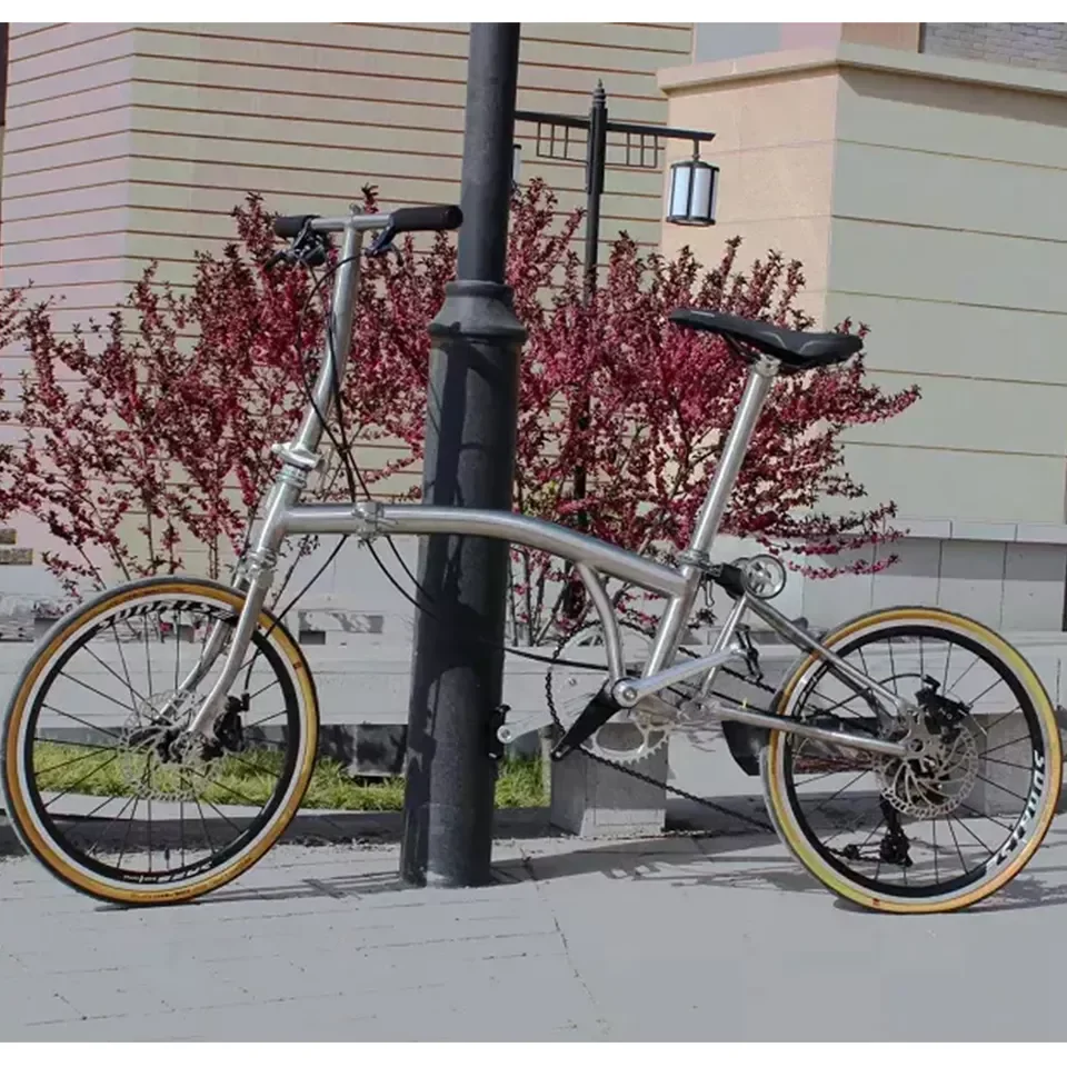 Titanium Trifold Folding Bike, 20 Inch, 11 Speed, Titanium Folding Bicycle, Super Light Bicycle Parts,