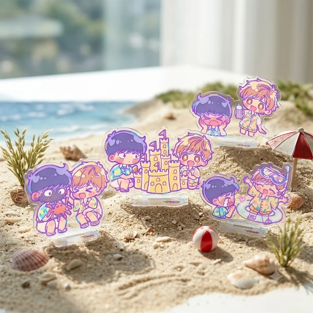 Go for It, Nakamura! Acrylic Stand Figure Cute Swimsuit Boy Summer Beach Party Tabletop Decor Kawaii Mini Display Keychain Gift