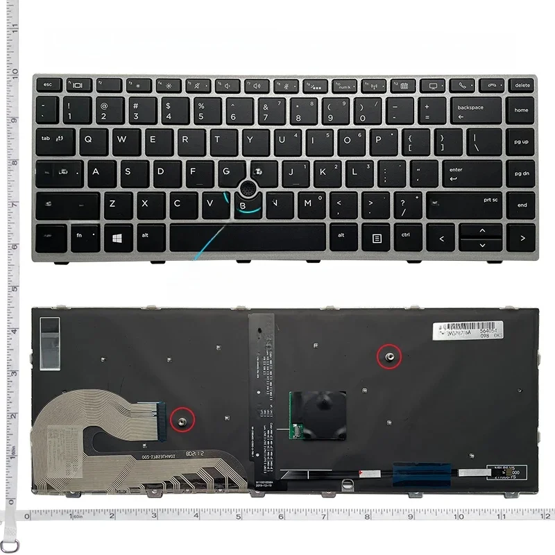 Klawiatura do laptopa US/RU/SP/UK/LA/FR do HP EliteBook 745 840 G5/G6 846 G5/G6 848 G5/G6 Zbook 14U G5/G6 HSN-I17C-4/I13C-4 I24C MT44 — zdjęcie produktu 7