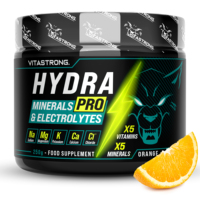 Hydra Pro-Advanced Powder for Rehydration of Electrolytes and Minerals-Sugar Free, Gluten Free, Lactose Free-Taste Fresh Orange