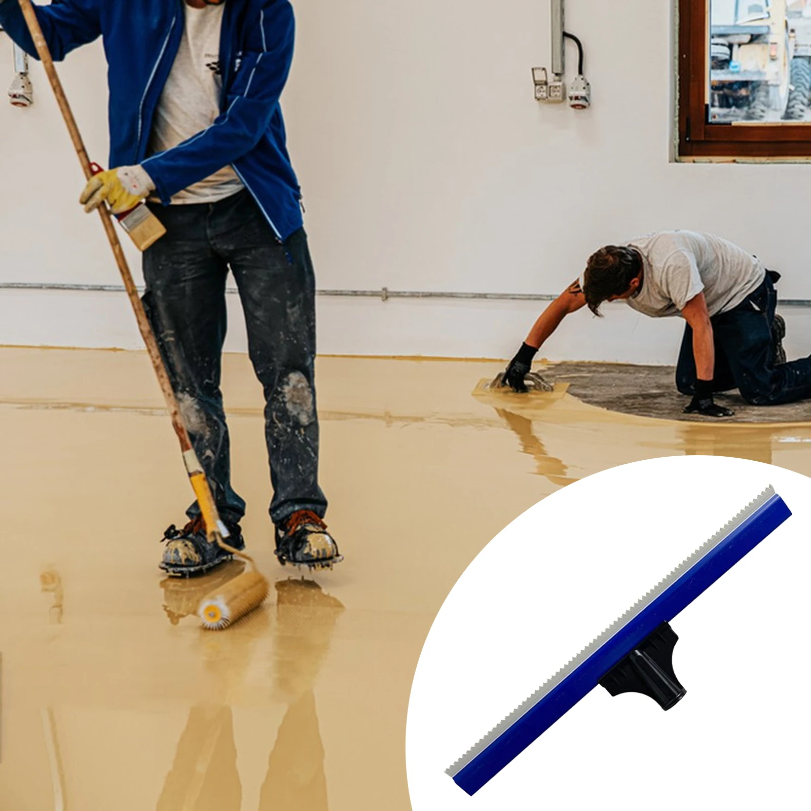 Professional Epoxy Squeegee Gear Rake for Garage Floor Driveway Wall Construction Hand Tools Squeegee Rake Application