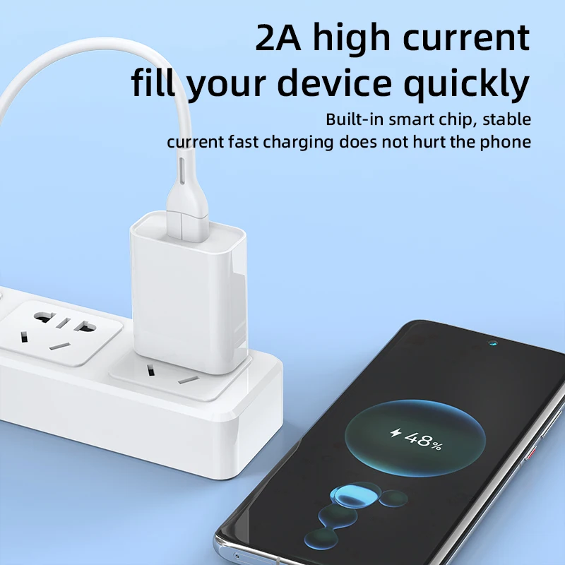 10W USB Charger 2A Fast Charging QC3.0 Wall Charging Adapter For Xiaomi14 Huawei OPPO Quick Charge 3.0 EU/US Plug Phone Charger