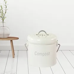 3L Kitchen Compost Bin Countertop with Lid Compost Pail Food Waste Compost Bucket Coal Filter for Food Scraps Food Composter Bin