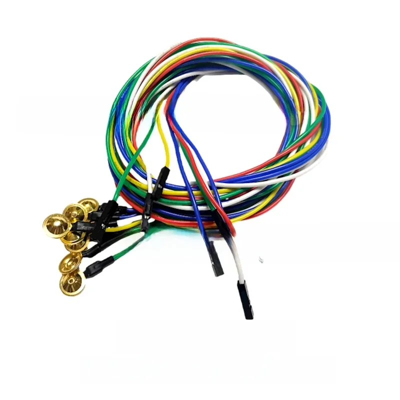 Pozłacane kubki elektrody przewody 2.54mm złącze DuPont do modułów EEG, takich jak OpenBCI ThinkGear do akwizycji fal mózgowych — zdjęcie produktu 7