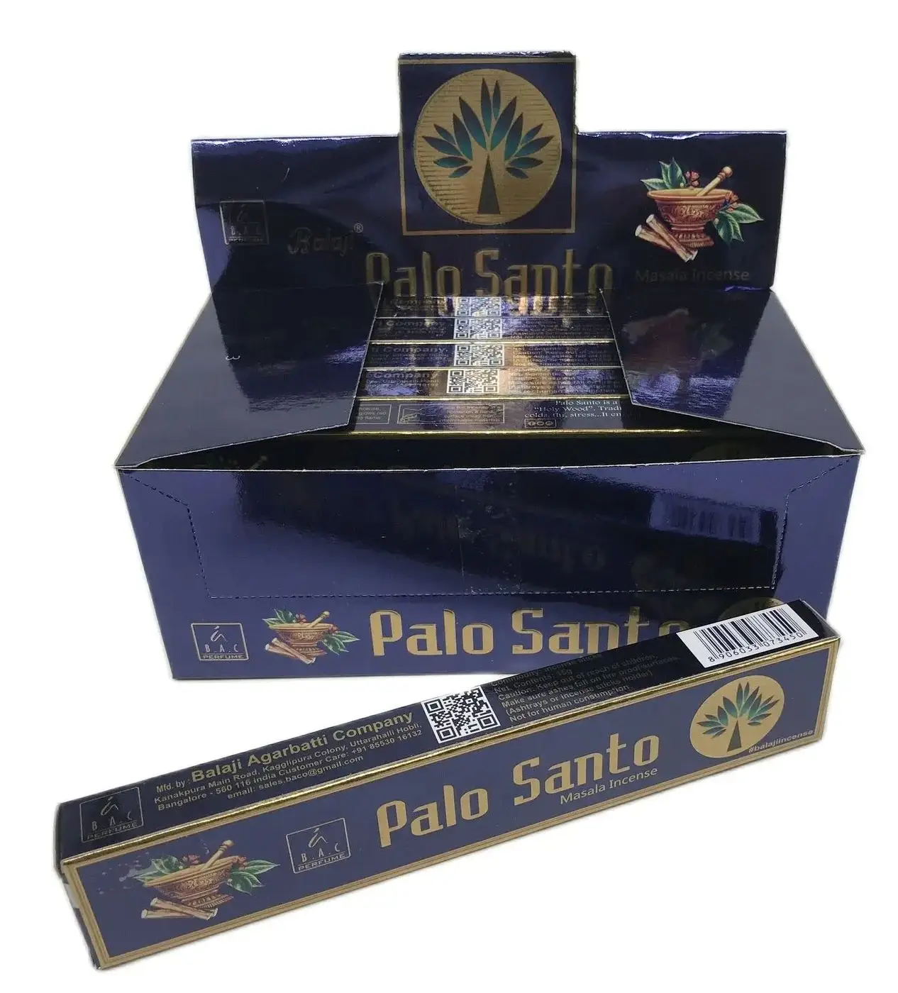 Incienso Balaji Palo Santo Varitas Hecho a Mano 12 cajitas 15 gramos Meditación  Yoga Reiki  Limpiezas Energéticas Quemador