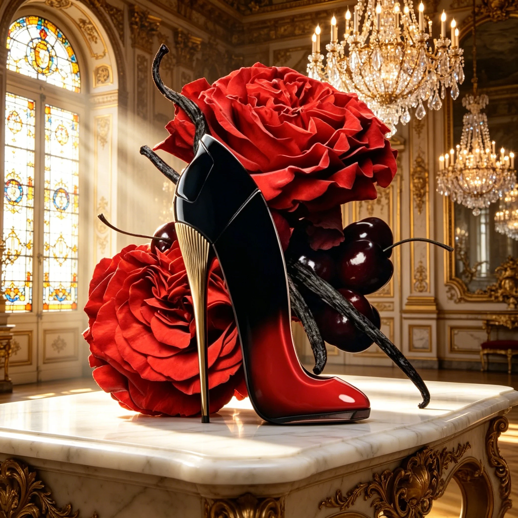 Gradient Red Black High Heel Women Eau de Parfum Rich Spicy Floral Fruity Scent Glossy Stiletto Shoe Bottle Luxury Dark Jewelry Style Long Lasting Charming Lady Fragrance Premium Holiday Gift for Valentine Birthday Wedding Anniversary Christmas view 3