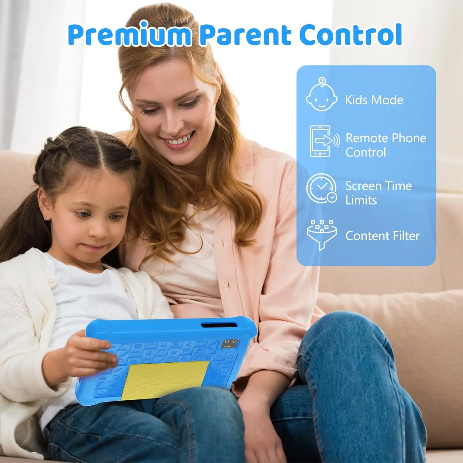 AEEZO Tablet per bambini da 7 pollici Quad Core Android 13 5 GB RAM 32 GB ROM WiFi Bluetooth Software educativo installato Controllo parentale