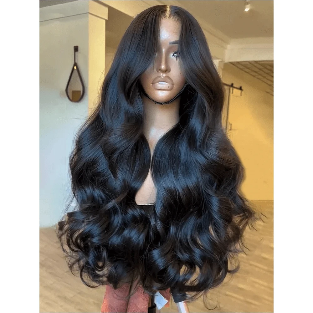 

Body Wave Bob Wig Human Hair 13x6 Lace Frontal Wigs 180% Density Natural Color HD Transparent Lace Wig Short Bob With Baby Hair