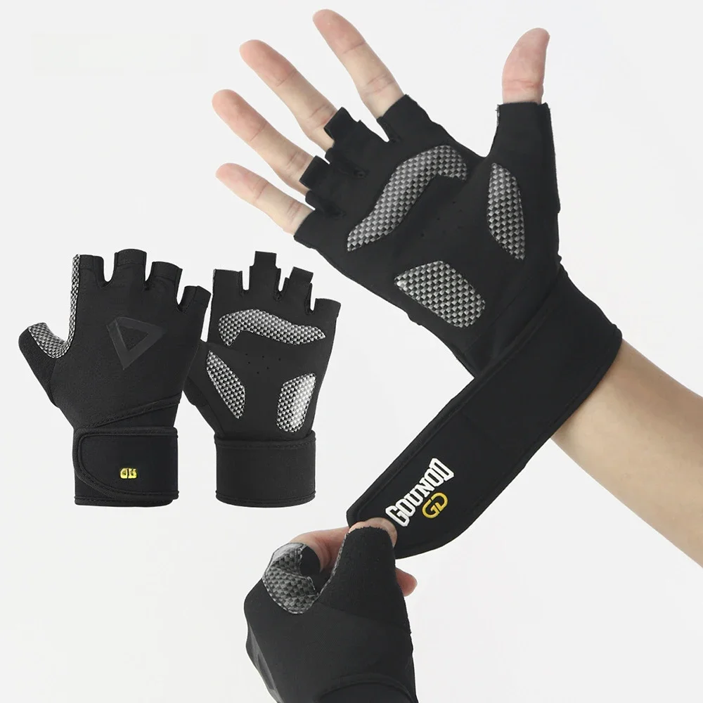 2PC/1 paar GOUNOD Fitness Gewichtheben Handgelenk Band Handschuhe Bodybuilding Training Sport Übung Radfahren Handschuhe Stoßfest