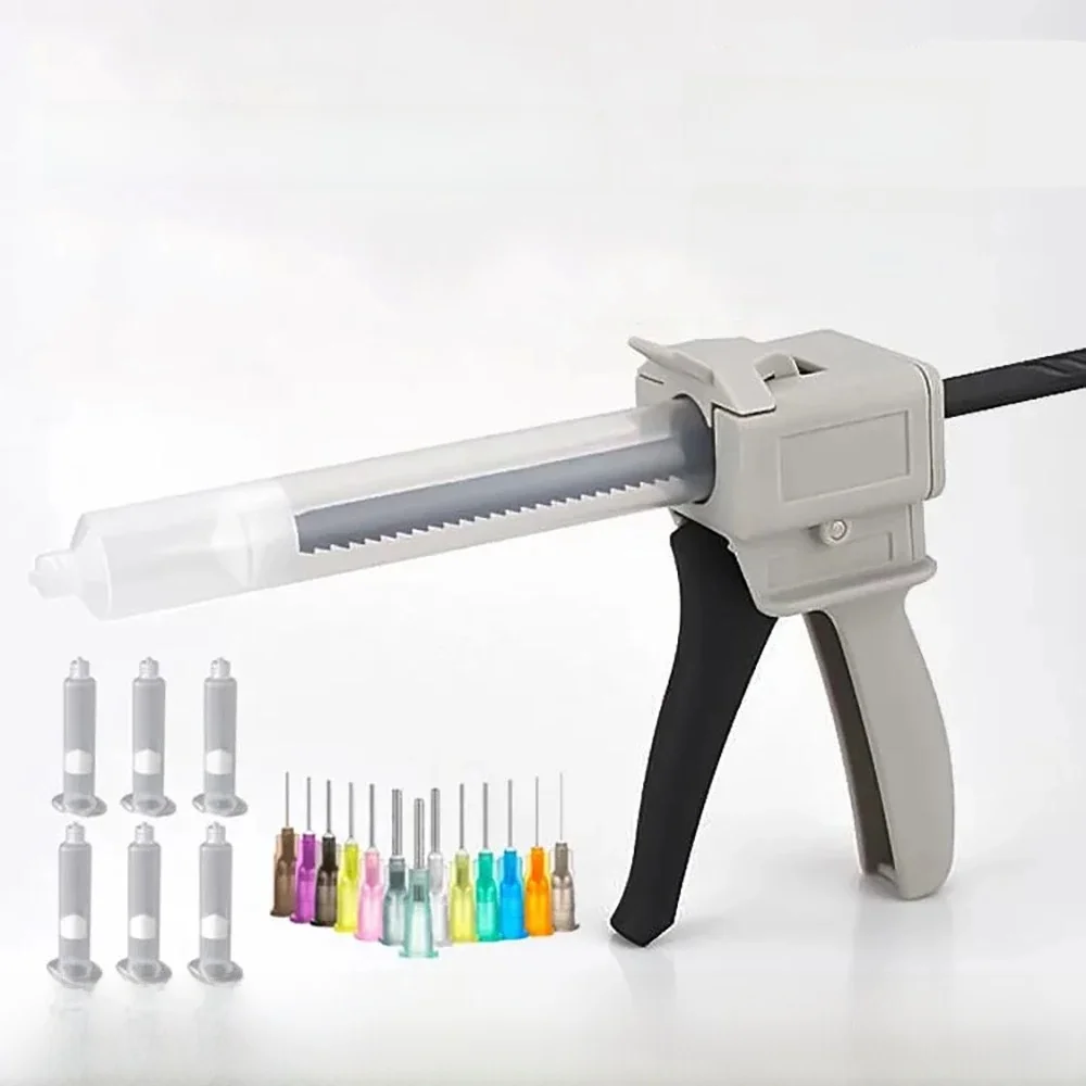 Pistolet do dozowania kleju KUAIQU 14G-34G, uniwersalny dozownik kleju, strzykawka do dozowania 30CC 50CC, igły do strzykawek do majsterkowania i narzędzi ręcznych. — zdjęcie 2