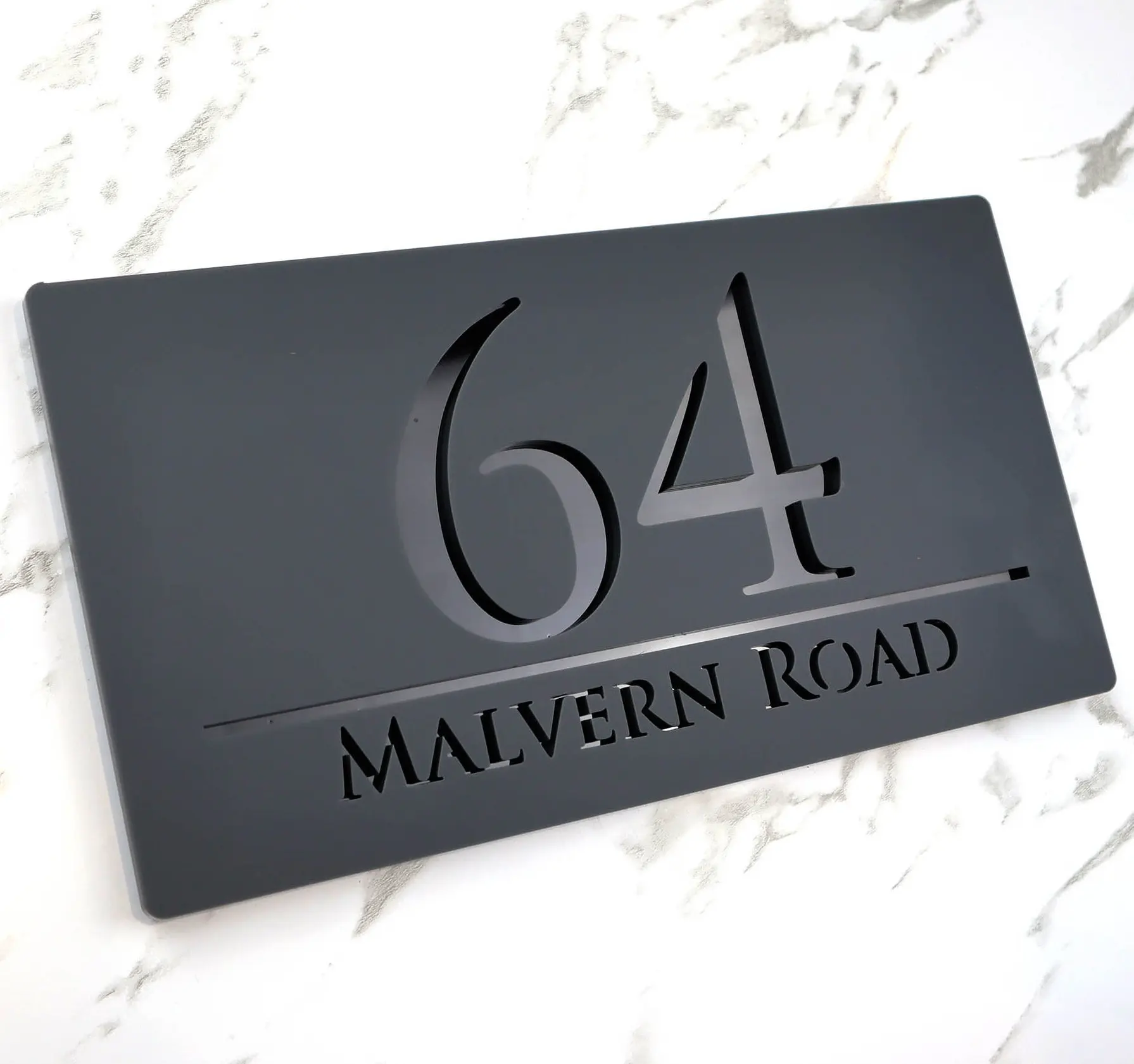 Modern House Sign Door Number Floating House Number Sign Custom Matt Acrylic House Numbers Bespoke House Address Numbers Plaque