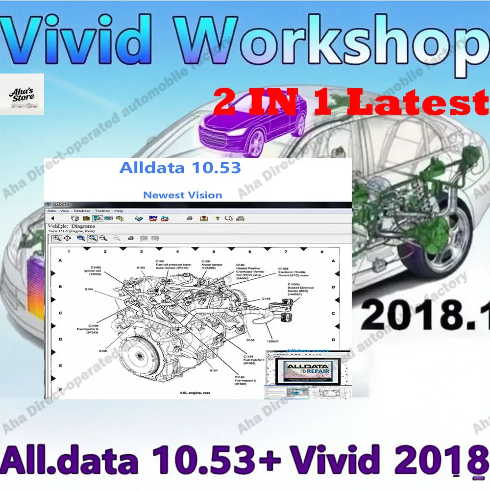 

New Vivid 2018 workshop data (Atris-Technik) + ALLDATA 10.53 Automotive Repair Software obd2 scanner Tool with Wiring Diagrams