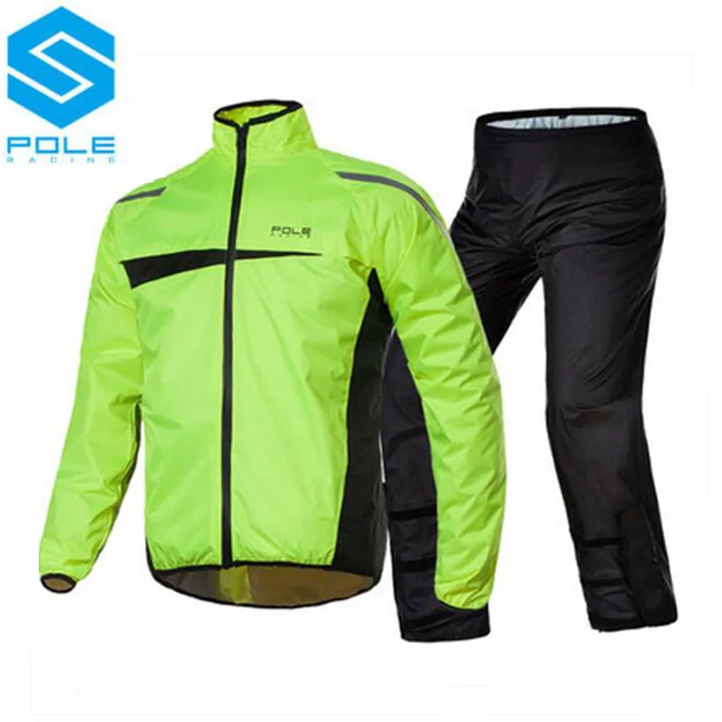 Summer POLE rain coat Waterproof motorcyclist  Split body Motorcycle Raincoat Rainpants Extremely Light Biker Rain Covers