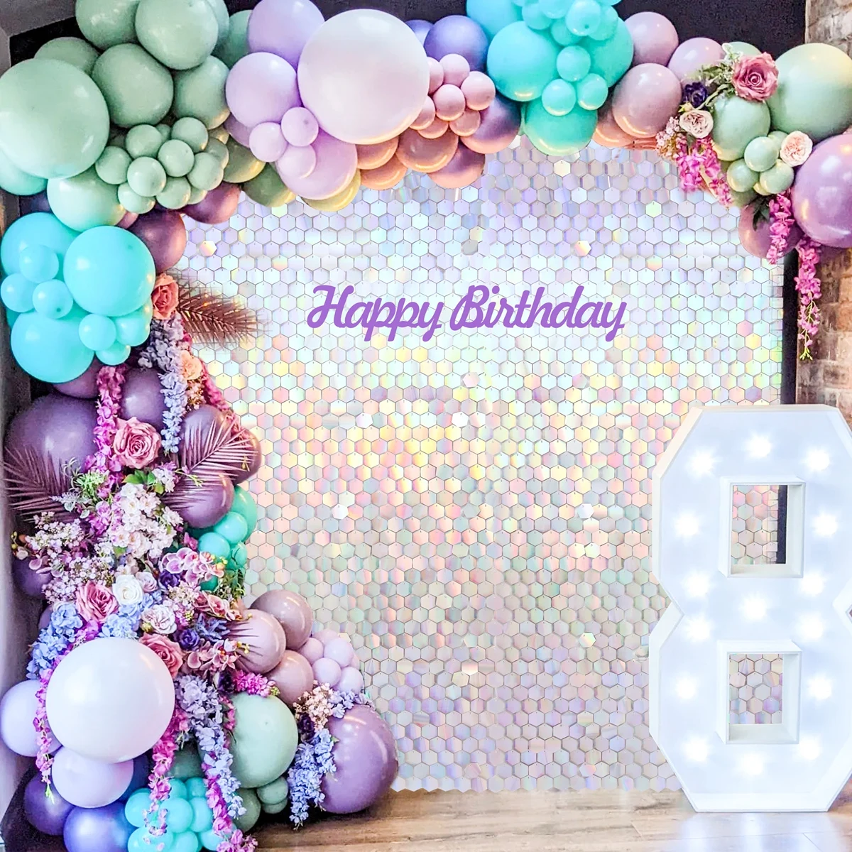 

Party Background Curtain Sequin Backdrop Square Panel Birthday Wedding Decor Wall Glitter Backdrop Foil Curtain Baby Shower