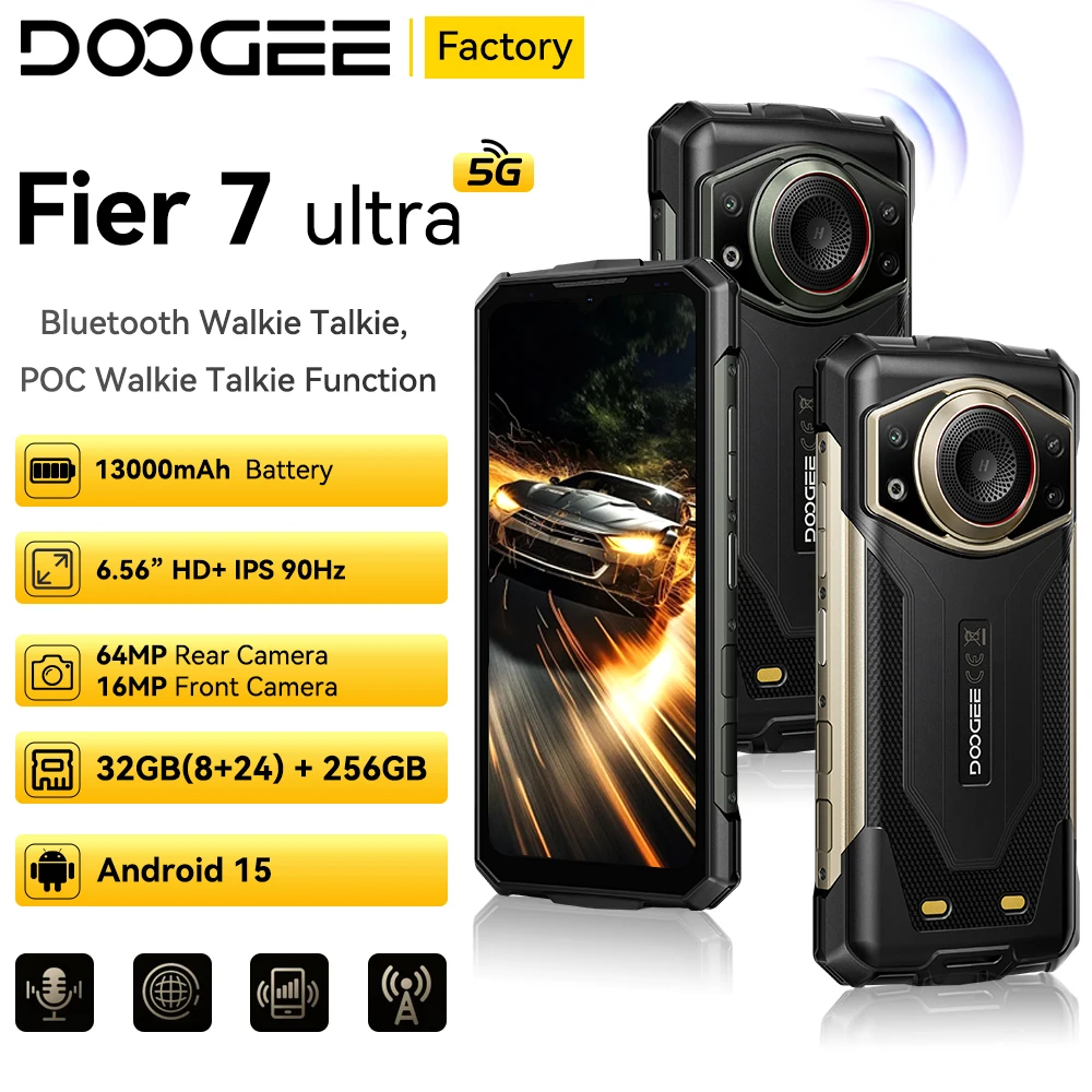 World premiere Doogee Fire 7 Ultra Rugged Phone 6.6