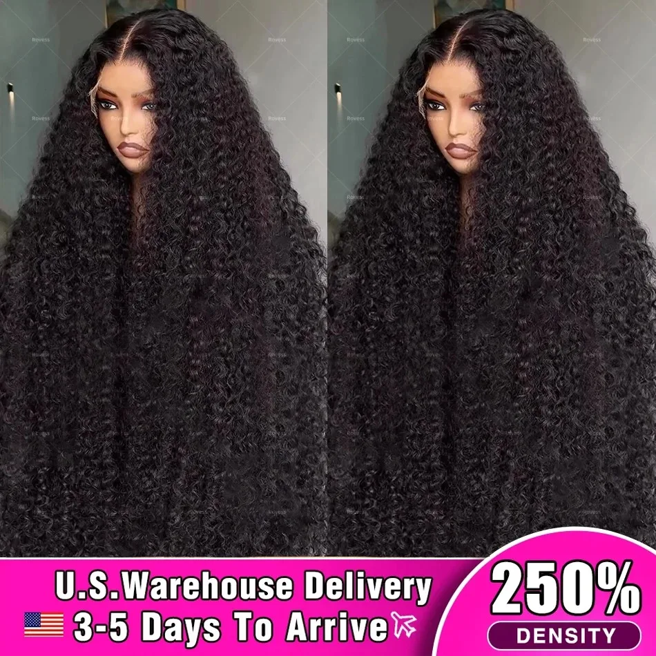 

250 Density 13x6 HD Full Lace Frontal Human Hair Wigs Long Deep Wave 30 40 Inch 13x4 Transparent Lace Front Wig Indian For Women