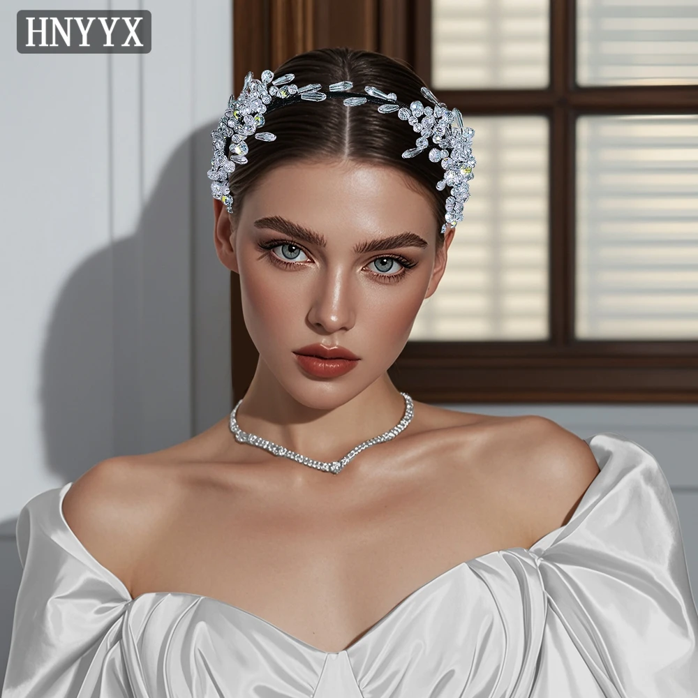 HNYYX-Diadème de cheveux de princesse en biscuits de Rotterdam, bandeau de sauna en cristal, accessoire de fête de mariage pour patients, cerceau de tête pour filles, AElement, mode