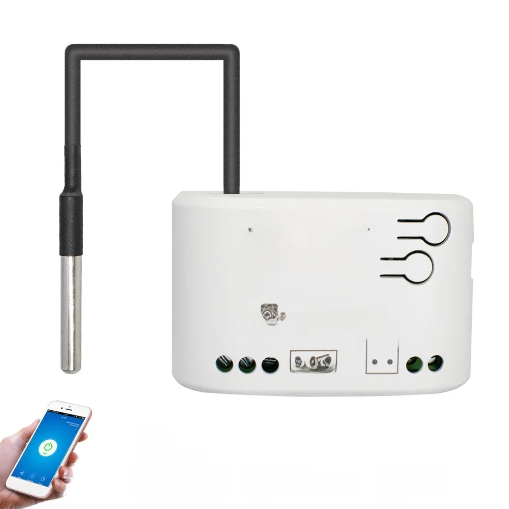 Inteligentny czujnik temperatury i wilgotności WiFi, monitor, przełącznik, sterowanie aplikacją EWelink, 7-32V 85-250V, kompatybilny z Alexa i Google Home. — zdjęcie produktu 7