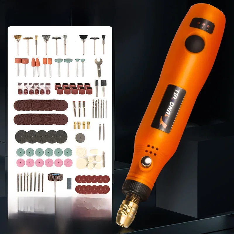 3-Speed Micro Cordless Rotary Tool Mini Handheld Drill DIY Electric Power Tools for Jade Polishing Drilling Engraving Cutting