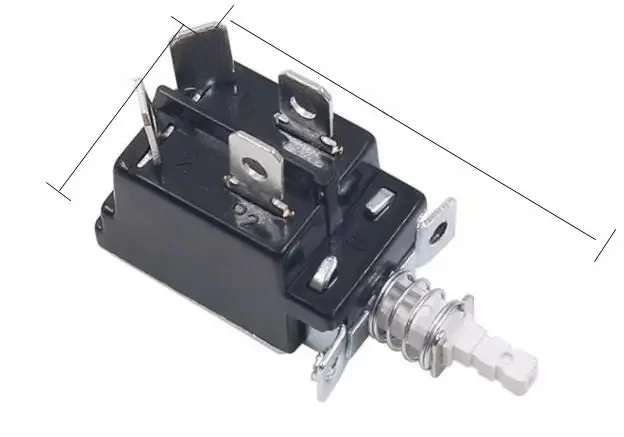 5 pièces 5A 250VAC SPDT 4 broches bouton poussoir autobloquant interrupteur d'alimentation KDC-A04-2