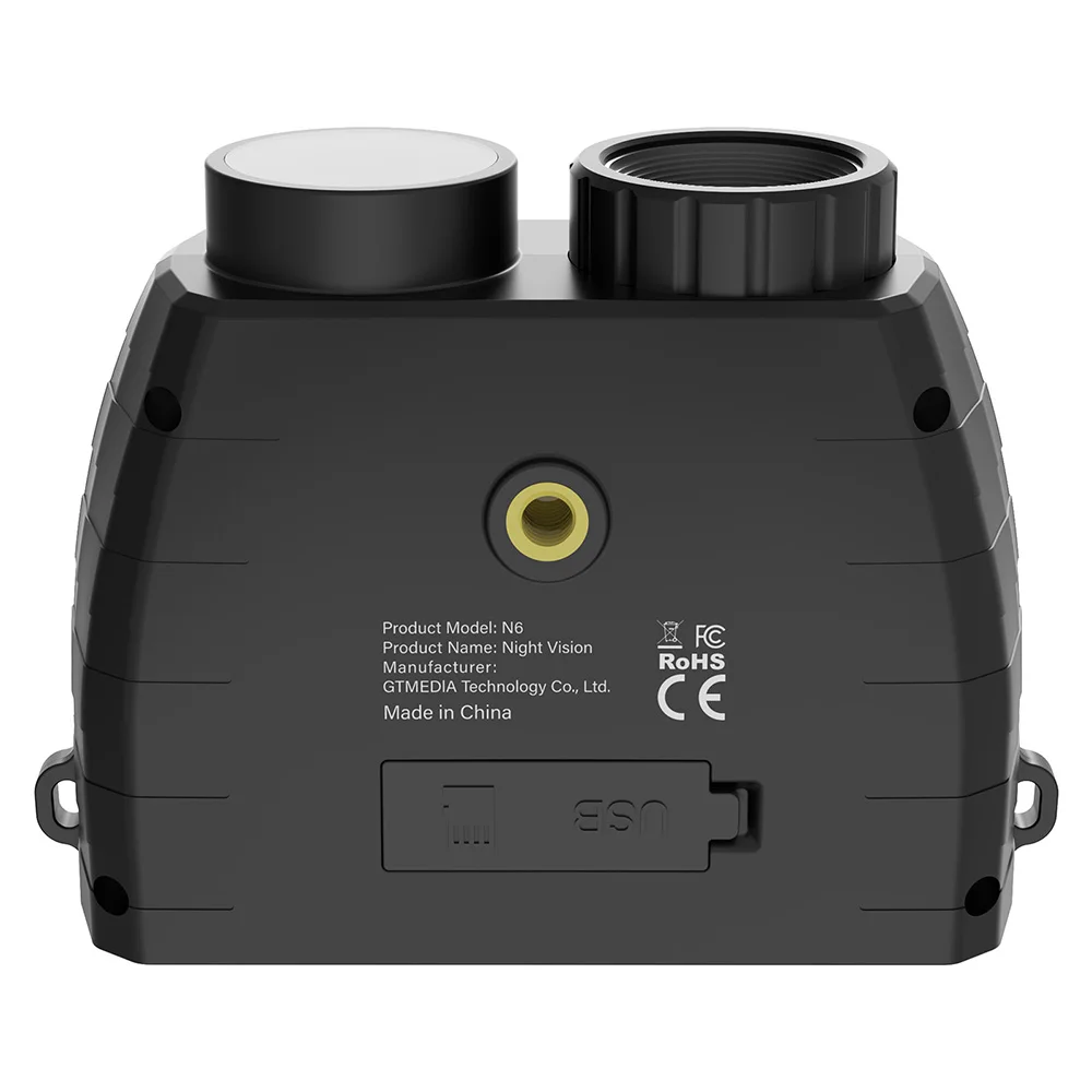 Jumelles de vision nocturne Gtguard N6, télescope infrarouge 300m, IR 850Nm, 12Mp, 1080P, écran TFT 2,95 pouces, zoom numérique 5X, objectif F1.4, batterie 2000mAh, USB-C, carte TF 128 Go, caméra PC, 12 langues, pour l'observation de la faune, utilisation jour et nuit.