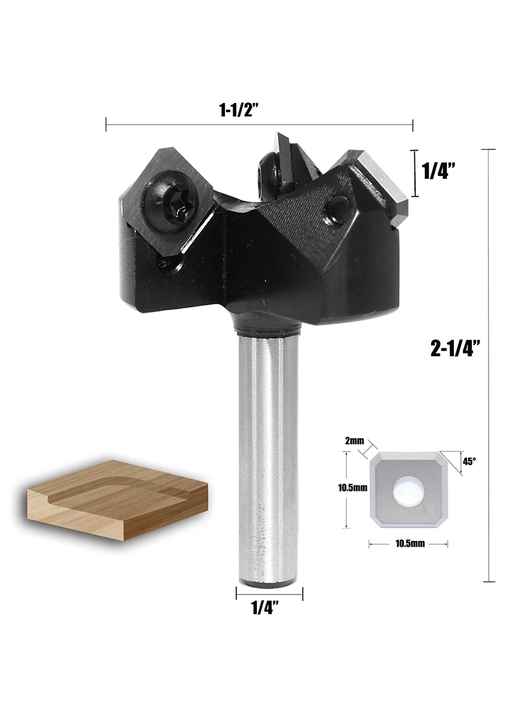 

Woodworking discarded board breaking knife 6mm handle 8 handle 1/2 handle 12 handle woodworking milling cutter