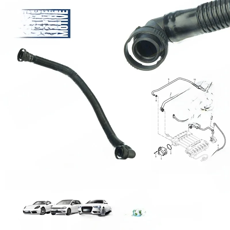 Do Porsche Cayenne 958 3.6L V6 2011-2018 Wąż odpowietrzający wału korbowego Silniki Rura odpowietrzająca 95510724700   955 107 247 00 — zdjęcie 2