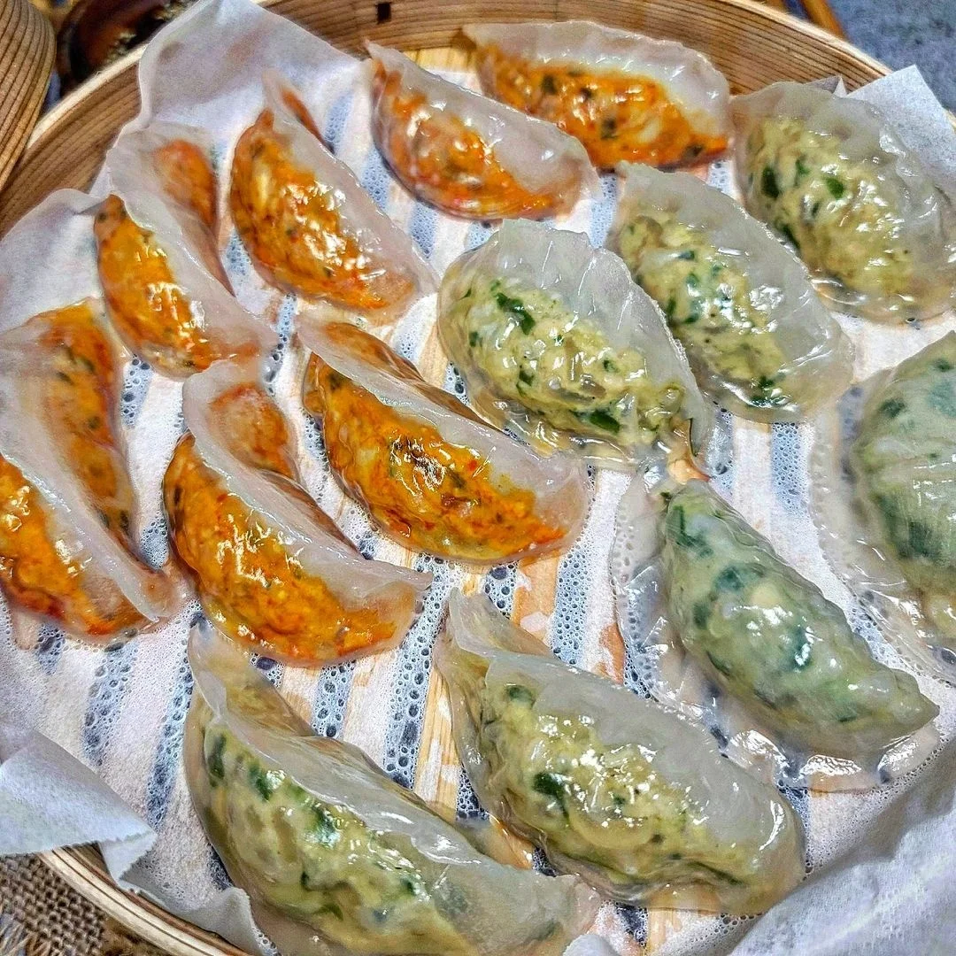 Potato peel Transparent dumplings, Taste: Kimchi dumplings, shrimp dumplings, meat dumplings