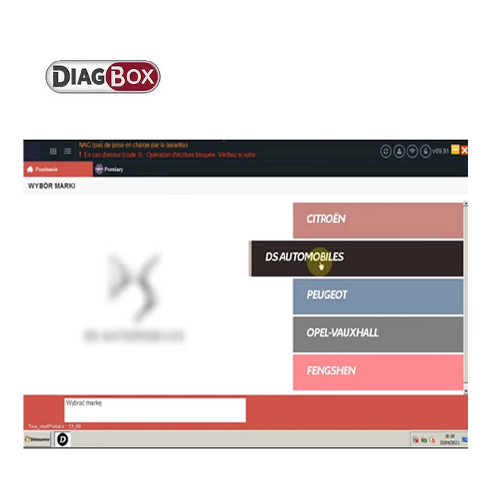 Diagnostyczny Diagbox V9.91 narzędzie w pełni zautomatyzowane naprawa aktualizacja dla Lexia3 91 PP2000 Lexia-3 Diagbox Citroen Peugeot do 2021