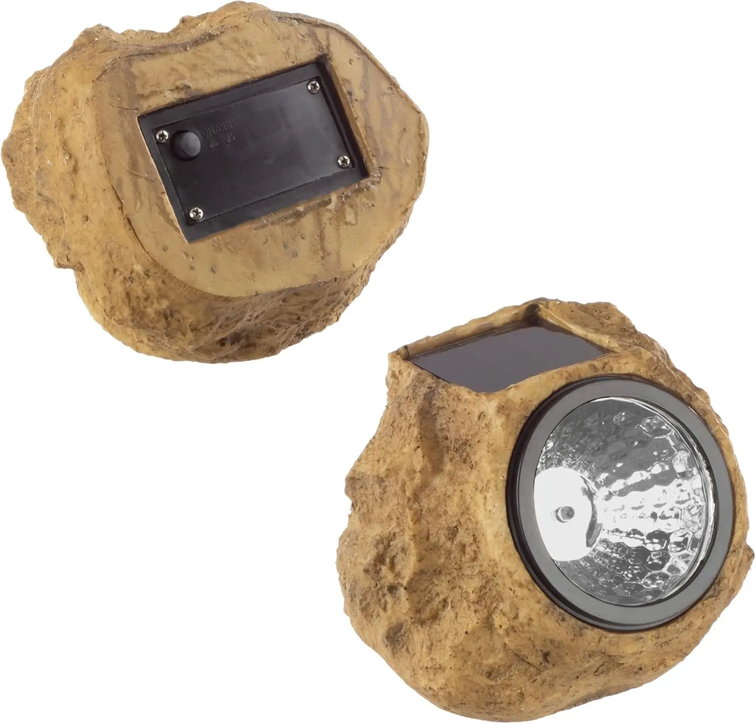 8 عبوات من مصابيح الصخور التي تعمل بالطاقة الشمسية، وإضاءة المناظر الطبيعية LED لجميع الأحوال الجوية للمسارات والحدائق