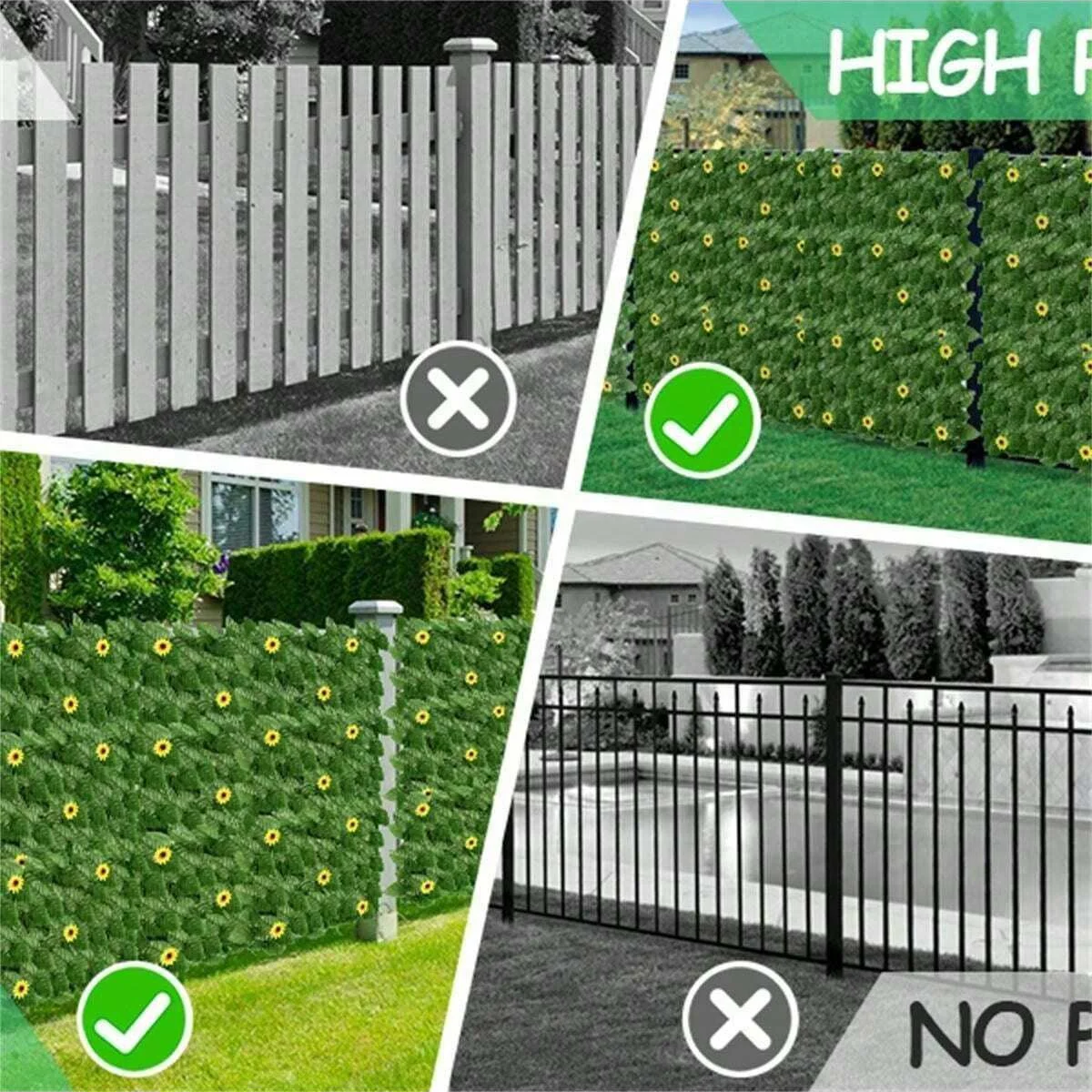 Green Artificial Ivy Privacy F - Home Security Fence recension och pris