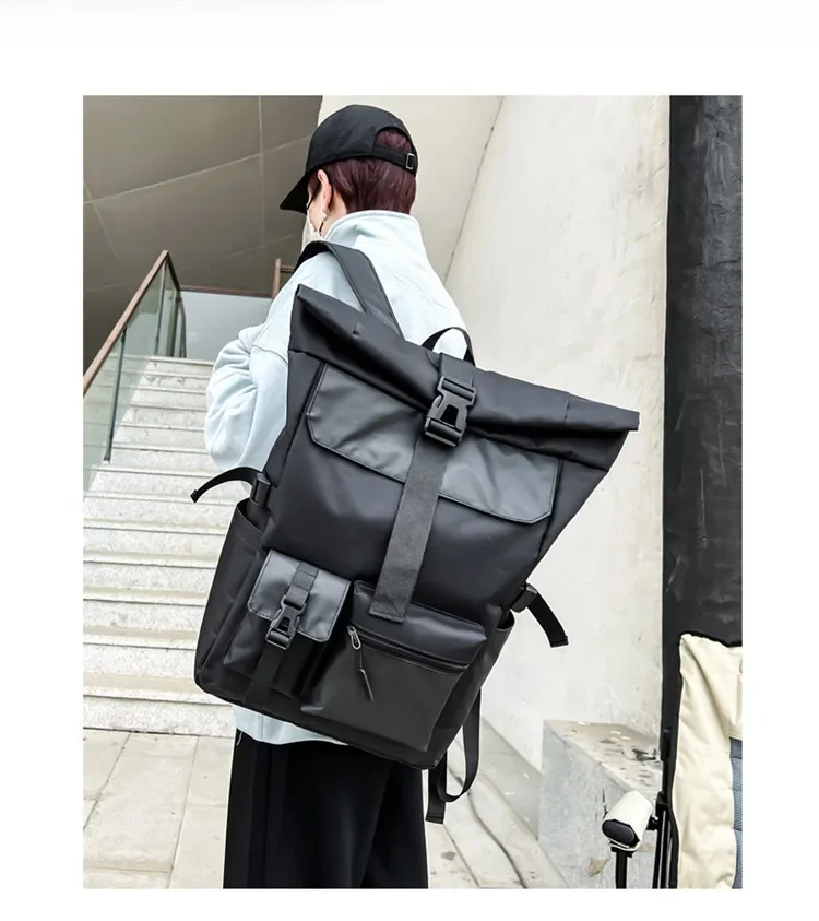 Unisex plecak komputerowy z wieloma funkcjami i dużą pojemnością plecak szkolny mochilas hombre torba podróżna bolsa 가방 — zdjęcie 2