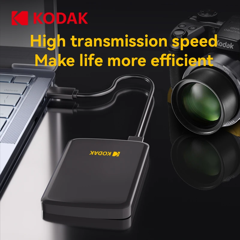 Disco Rígido Externo Portátil Kodak P150 500GB 1T USB3.0 Leve PHDD para PC Tablets PS5 XBOX Laptop Desktop