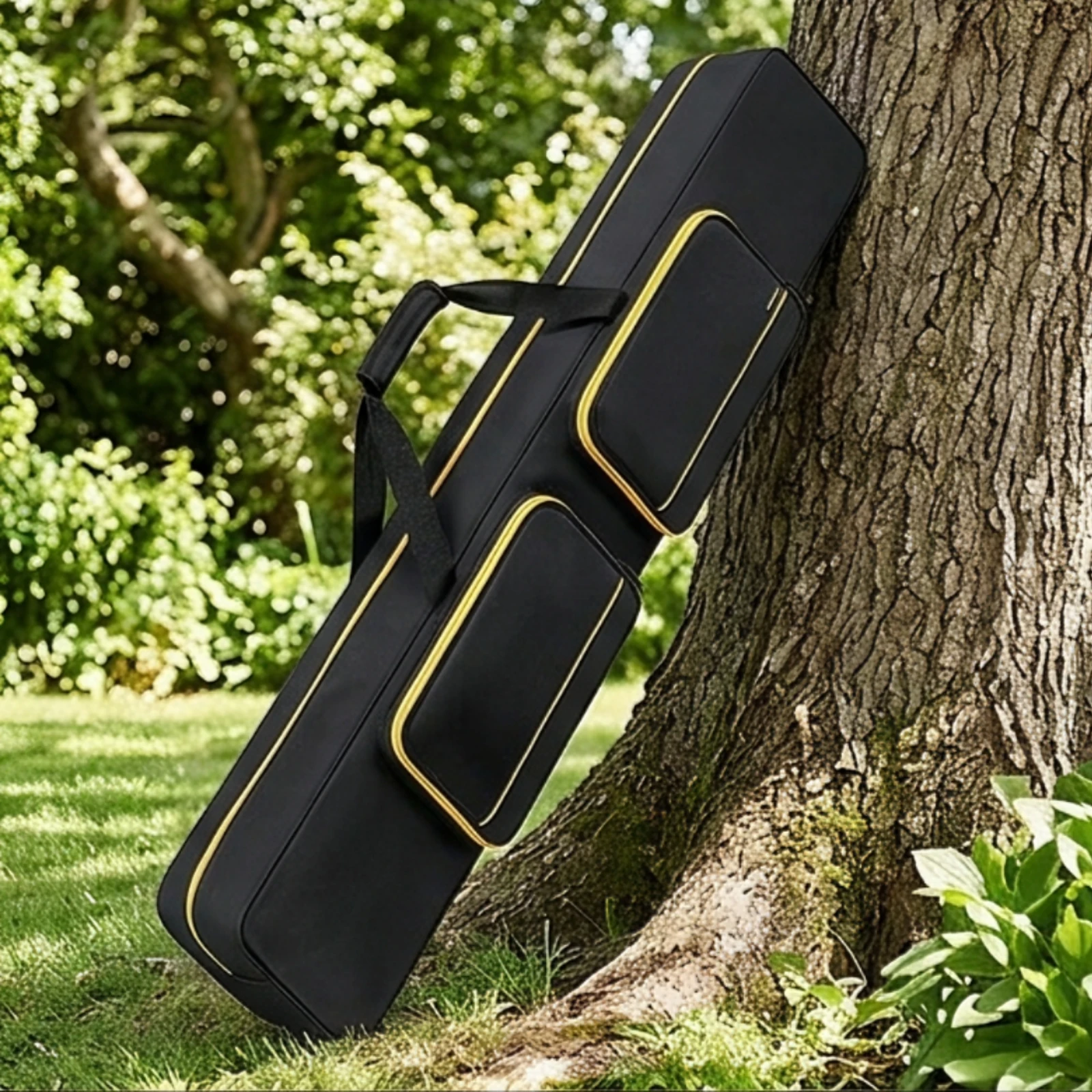 Telescopic Electric Pole Saw Storage Bag Portable Oxford Cloth Carry Case with Side Pockets for Garden Pruning Trimming Tools
