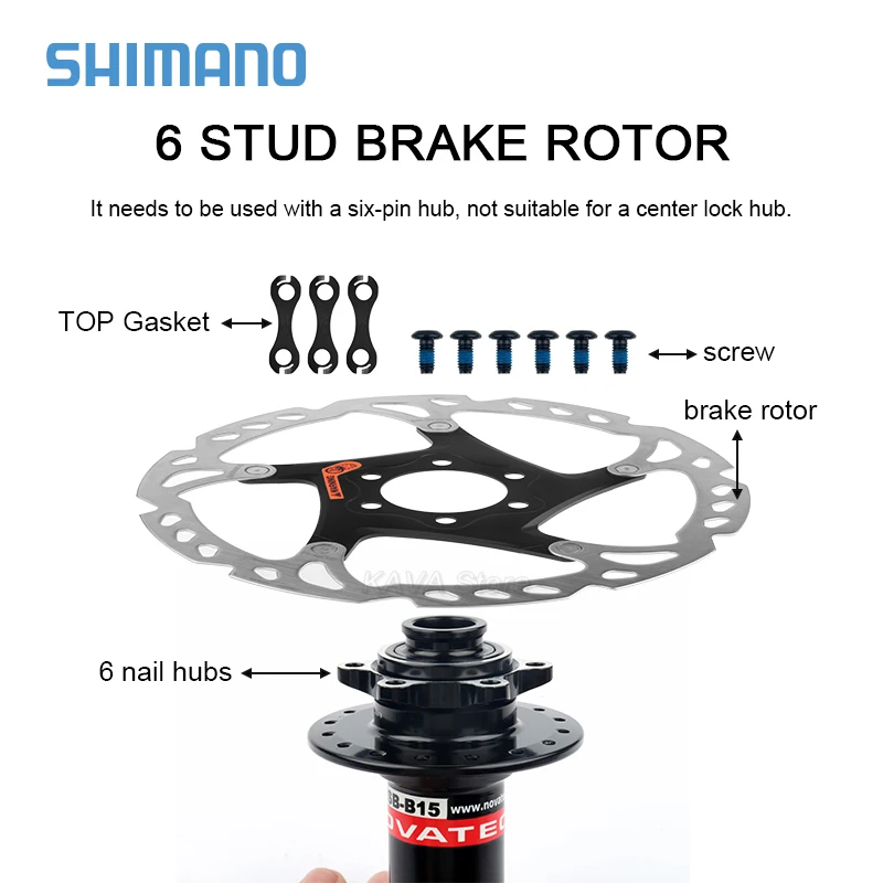 Shimano SLX Deore SM-RT76 RT66 RT64 RT54 Disc Brake Rotor 160mm 203mm 6 Bolts Discs Center Lock MTB Bicycle Rotors Mountain Bike