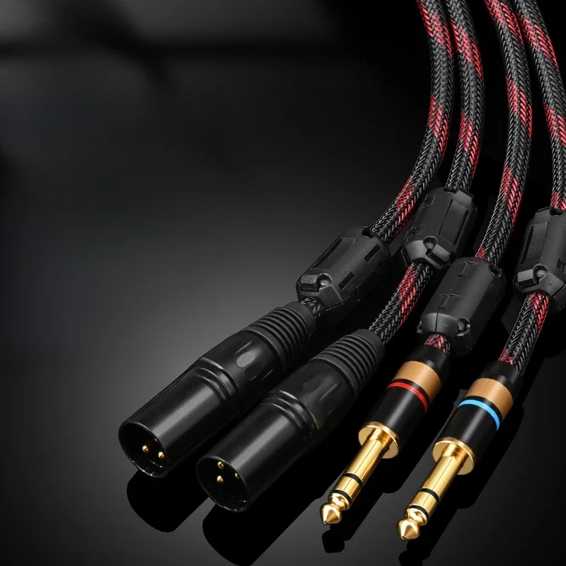 ATAUDIO HIFI Podwójny kabel audio 6,5 mm do 2 XLR do adaptera wzmacniacza Sound Box 6N OFC Kabel głośnikowy 6,5 mm do XLR — zdjęcie produktu 7