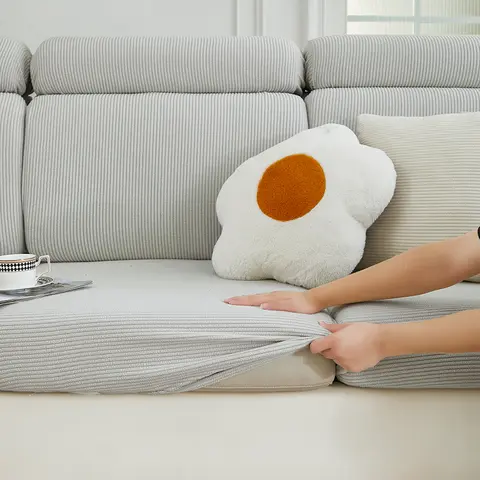 Fyra säsonger universella nya enfärgade soffhattar jacquard all-inclusive soffkuddöverdrag halkfria andningsbara soffhattar grossist 10 best sales sofföverdrag - №9