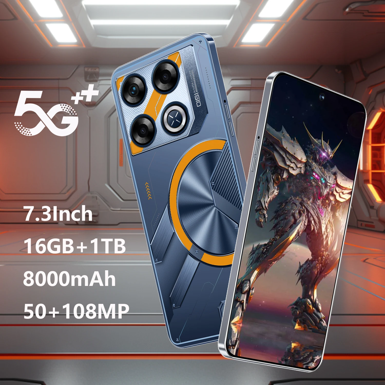 Global version GT20 Pro New high-end HOT Cell phones 7.3 inch HD Snapdragon 8 gen3 Smartphone 5g Mobile Phones 16G+1TB 7800mAh