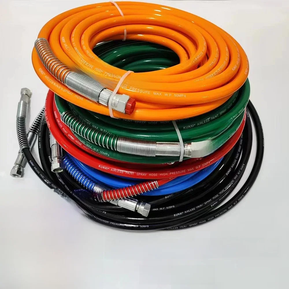Buispipe 7250psi Spuitvezel Voor Spuitpistool Nieuwe Dropshippinghogedruk Spray Hose 0,5-40M Airless Verfspuitslang - afbeelding 2