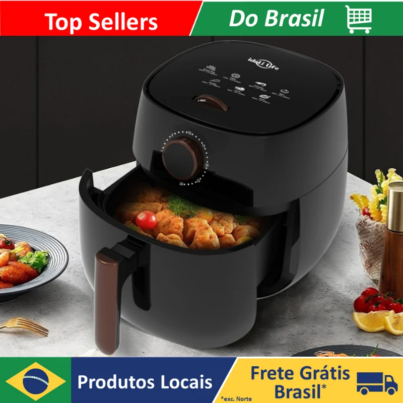 Air Fryer Electric Fryer 4L Oil Free 1400W Smart Baking With Timer 110V Idali Life