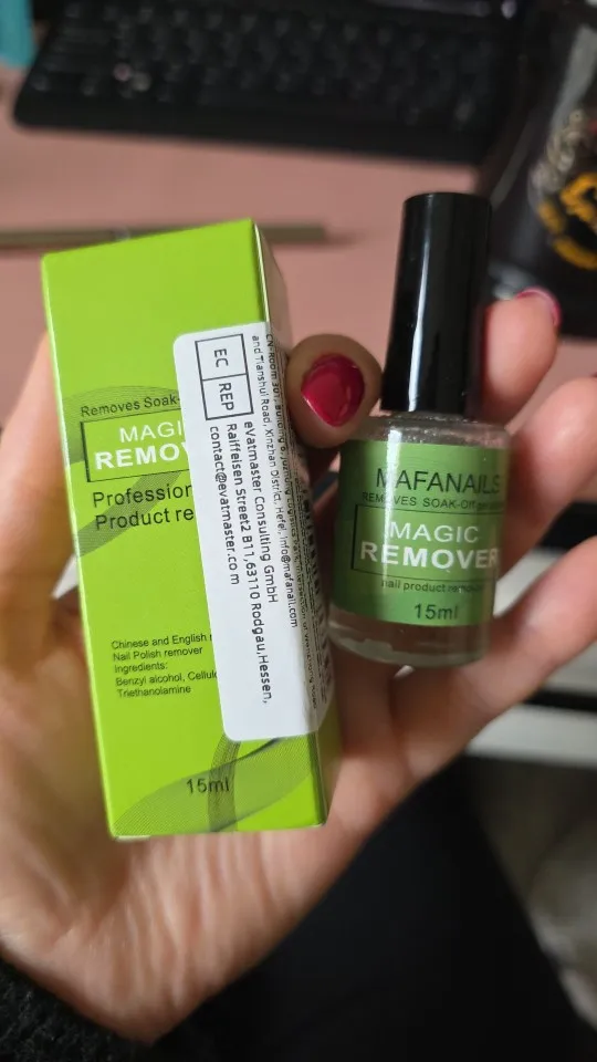 MAFANAILS 15ml Magic Remover Nail Gel Polish Remover UV Gel Polish Fast Remove Semi Permanent Varnish Polish Cancel Glue 15&ml photo review