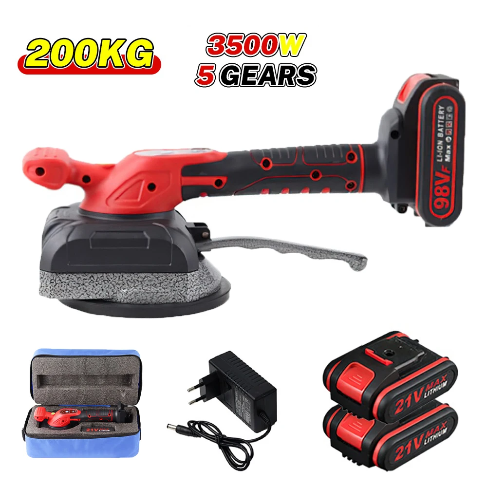 Machine à carrelage 200KG, vibrateur à carrelage, ventouse à 5 vitesses, outil électrique de nivellement pour batterie 21V