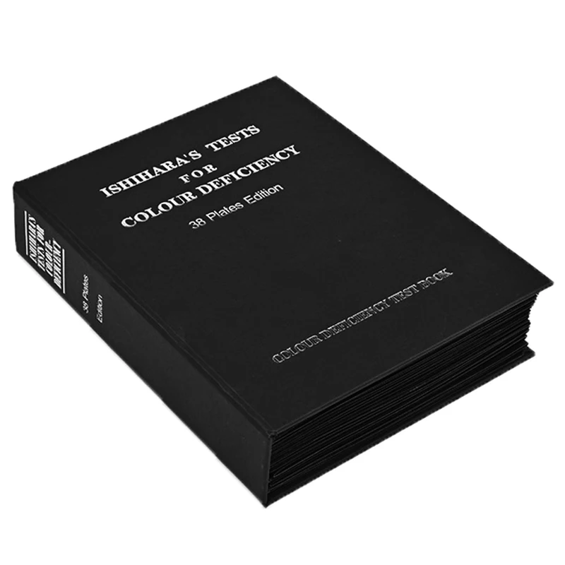 New Edition Ishihara Optometry Test Book | 38 HD Plates | Premium Leather Cover Quality Blindness Color Deficiency Test Book